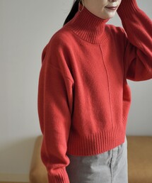*〈手洗い可能〉ウールカシミヤ センターシームタートルネック◇