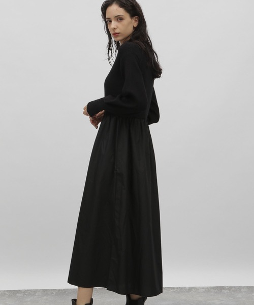 プティページ LAKOLE（ラコレ）の「異素材ミックスワンピース / 168392（ワンピース