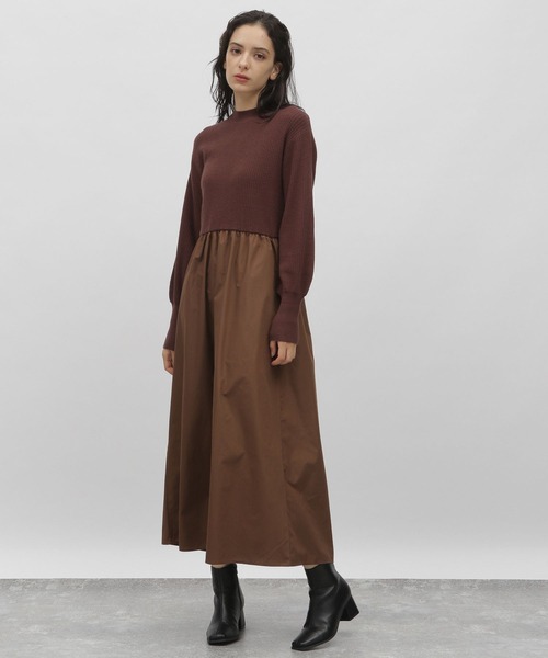 LAKOLE（ラコレ）の「異素材ミックスワンピース / 168392（ワンピース