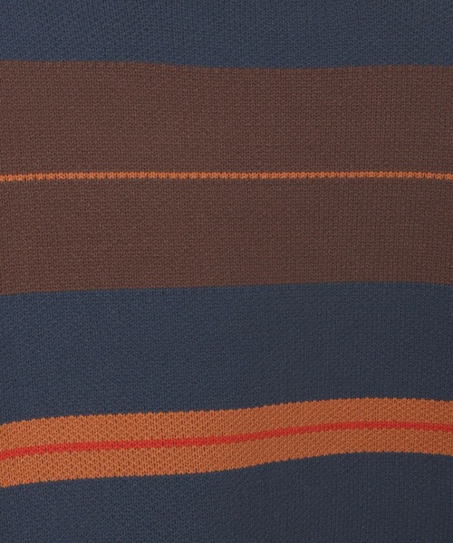 PBLIM（ページボーイリム）の「PAGEBOYLIM/マルチボーダーニット（ニット/セーター・レディース・グリーン系その他/ブラウン系その他/イエロー系その他・FREE）」の9枚目の写真