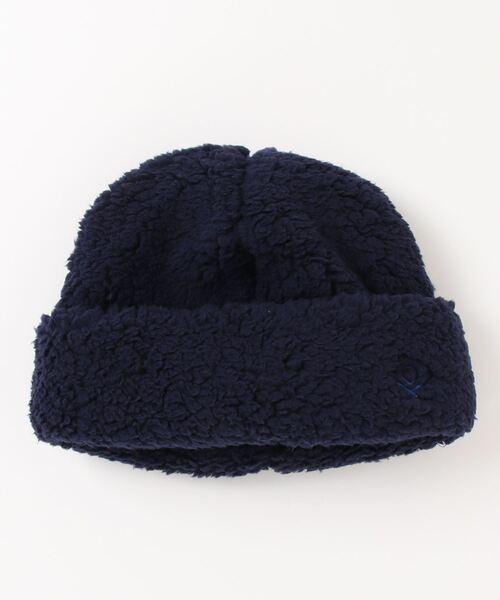 BENETTON (UNITED COLORS OF BENETTON)（ベネトンユナイテッドカラーズオブベネトン）の「キッズ刺繍ロゴ入りフリースハット・帽子B（ハット・キッズ・ネイビー/ピンク・SMALL/MEDIUM）」の5枚目の写真