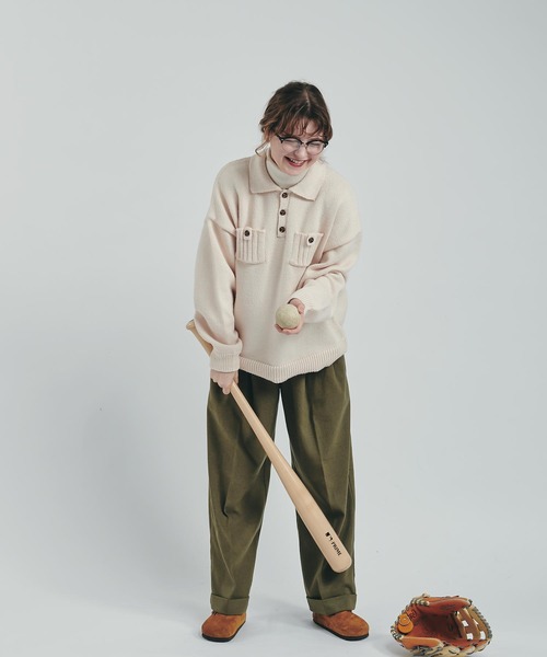 MUHET(ミュエータ)の「アソートストレートパンツ(スラックス・レディース・カーキ/チャコールグレー/ブラウン・SMALL/MEDIUM/X-LARGE)」の7枚目の写真