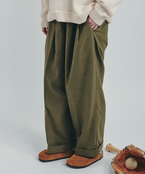 MUHET(ミュエータ)の「アソートストレートパンツ(スラックス・レディース・カーキ/チャコールグレー/ブラウン・SMALL/MEDIUM/X-LARGE)」の4枚目の写真