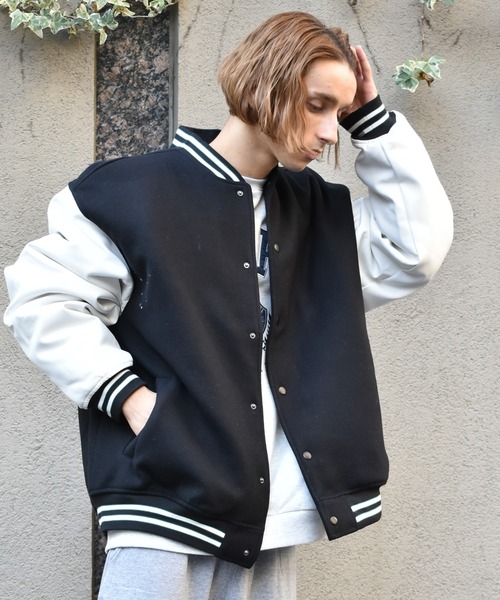 Starting Over(スターティングオーバー)の「ポリメルトンスタジャン/レディース メンズ(スタジャン・メンズ・ブラック/グリーン/ネイビー・M/L/XL)」の2枚目の写真