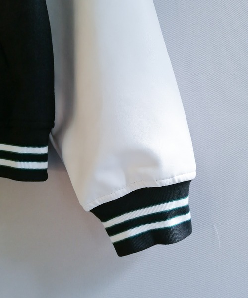 Starting Over(スターティングオーバー)の「ポリメルトンスタジャン/レディース メンズ(スタジャン・メンズ・ブラック/グリーン/ネイビー・M/L/XL)」の5枚目の写真