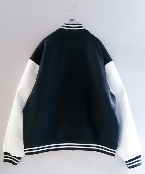 Starting Over(スターティングオーバー)の「ポリメルトンスタジャン/レディース メンズ(スタジャン・メンズ・ブラック/グリーン/ネイビー・M/L/XL)」の4枚目の写真