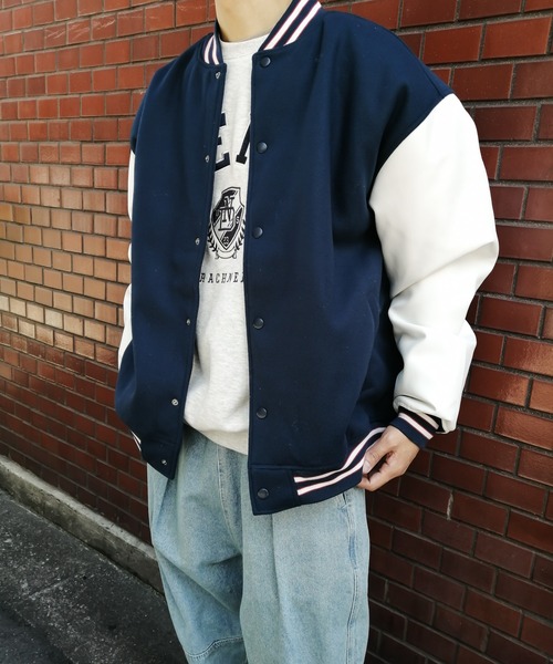 Starting Over(スターティングオーバー)の「ポリメルトンスタジャン/レディース メンズ(スタジャン・メンズ・ブラック/グリーン/ネイビー・M/L/XL)」の15枚目の写真