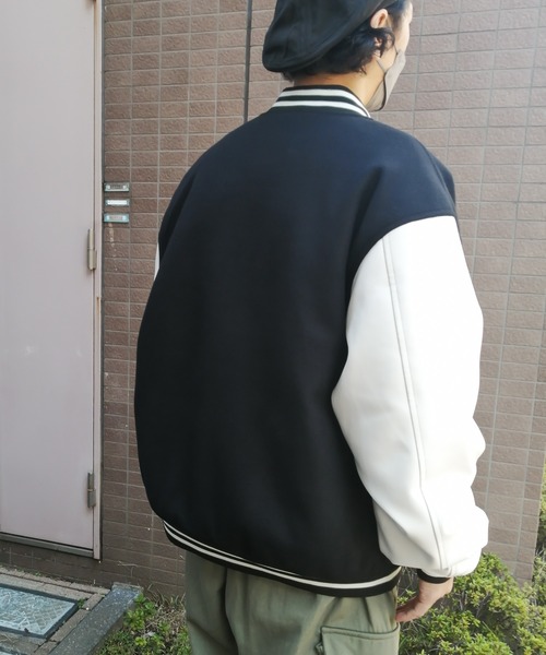 Starting Over(スターティングオーバー)の「ポリメルトンスタジャン/レディース メンズ(スタジャン・メンズ・ブラック/グリーン/ネイビー・M/L/XL)」の12枚目の写真