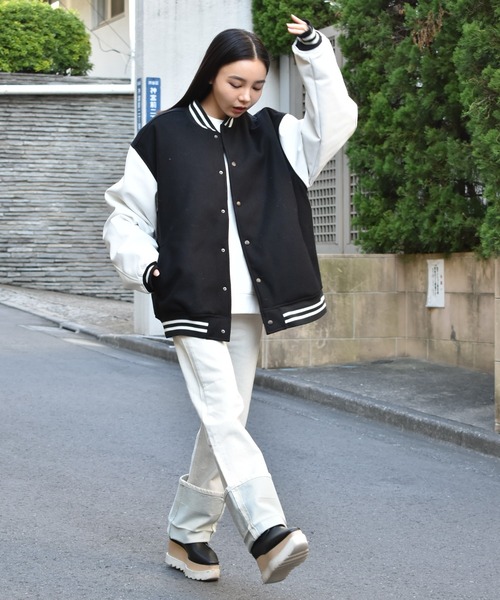 Starting Over(スターティングオーバー)の「ポリメルトンスタジャン/レディース メンズ(スタジャン・メンズ・ブラック/グリーン/ネイビー・M/L/XL)」の21枚目の写真