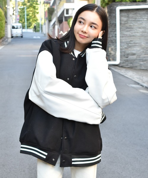 Starting Over(スターティングオーバー)の「ポリメルトンスタジャン/レディース メンズ(スタジャン・メンズ・ブラック/グリーン/ネイビー・M/L/XL)」の18枚目の写真