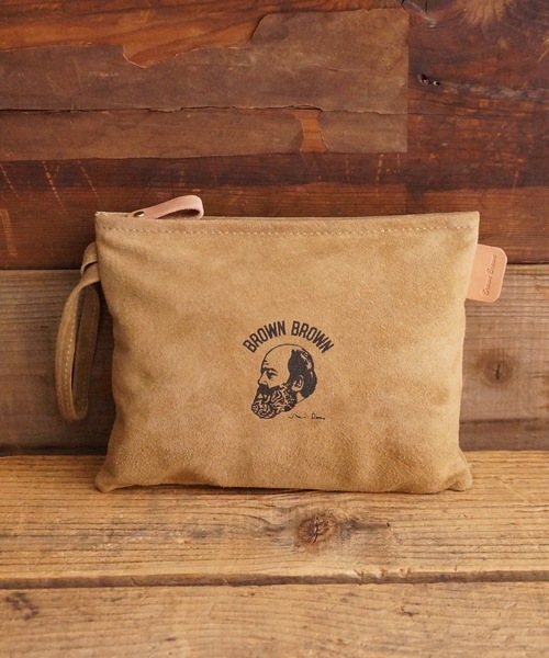 【BrownBrown】ブラウンブラウン/Mr,Browハンドミニバック（ピッグスエード)（ハンドバッグ）｜BrownBrown（ブラウンブラウン）