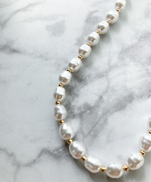 yu-ka（ユーカ）の「YU-KA : マンテルパールネックレス（ネックレス・レディース・ゴールド・FREE）」の3枚目の写真