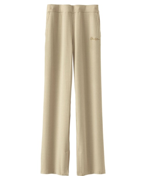 BELLUNA PLUS(ベルーナ)の「ELLE Active リブテレコ素材フレアーパンツ(その他パンツ・レディース・ブラック/アイボリー・LARGE/X-LARGE/MEDIUM)」の3枚目の写真