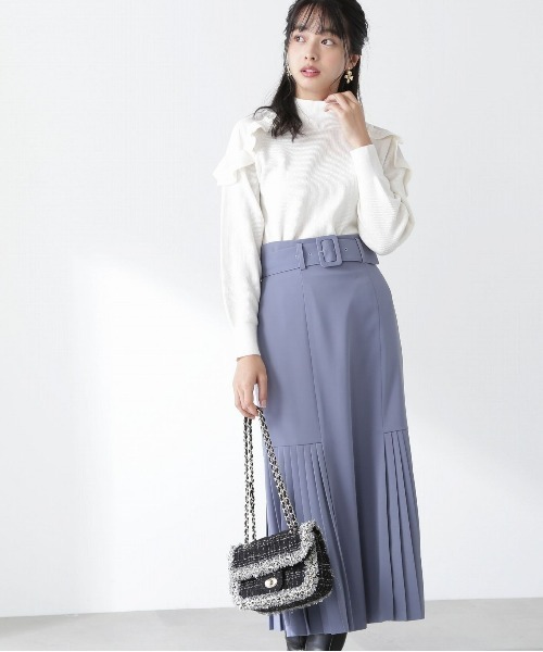 PROPORTION BODY DRESSING（プロポーションボディドレッシング）の「サイドプリーツマーメイド / 1213120109（スカート・レディース・ブルー/ブラック/ベージュ・SMALL/MEDIUM）」の13枚目の写真