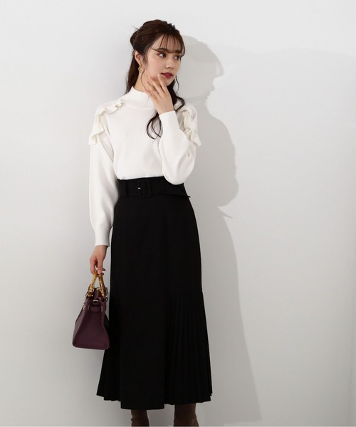 PROPORTION BODY DRESSING（プロポーションボディドレッシング）の「サイドプリーツマーメイド / 1213120109（スカート・レディース・ブルー/ブラック/ベージュ・SMALL/MEDIUM）」の16枚目の写真