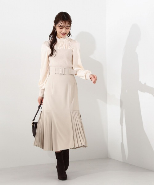 PROPORTION BODY DRESSING（プロポーションボディドレッシング）の「サイドプリーツマーメイド / 1213120109（スカート・レディース・ブルー/ブラック/ベージュ・SMALL/MEDIUM）」の10枚目の写真