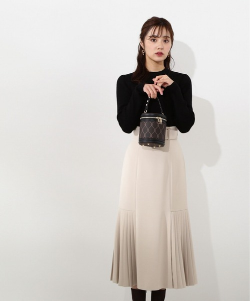 PROPORTION BODY DRESSING（プロポーションボディドレッシング）の「サイドプリーツマーメイド / 1213120109（スカート・レディース・ブルー/ブラック/ベージュ・SMALL/MEDIUM）」の6枚目の写真