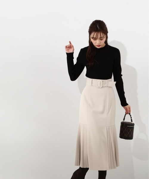 PROPORTION BODY DRESSING（プロポーションボディドレッシング）の「サイドプリーツマーメイド / 1213120109（スカート・レディース・ブルー/ブラック/ベージュ・SMALL/MEDIUM）」の14枚目の写真