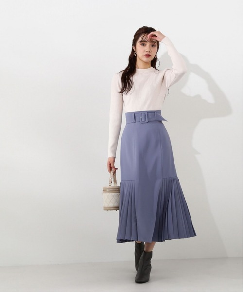 PROPORTION BODY DRESSING（プロポーションボディドレッシング）の「サイドプリーツマーメイド / 1213120109（スカート・レディース・ブルー/ブラック/ベージュ・SMALL/MEDIUM）」の7枚目の写真