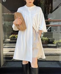 CAPRICIEUX LE'MAGE | ギャザーシャツミニワンピース(ワンピース)