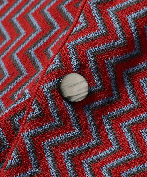 BEAMS（ビームス）の「BEAMS / ジグザグ ジャカード カーディガン（カーディガン/ボレロ・メンズ・レッド系その他6/グリーン・M/L/XL/S）」の20枚目の写真