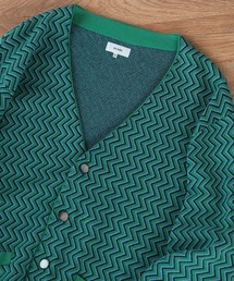 BEAMS / ジグザグ ジャカード カーディガン