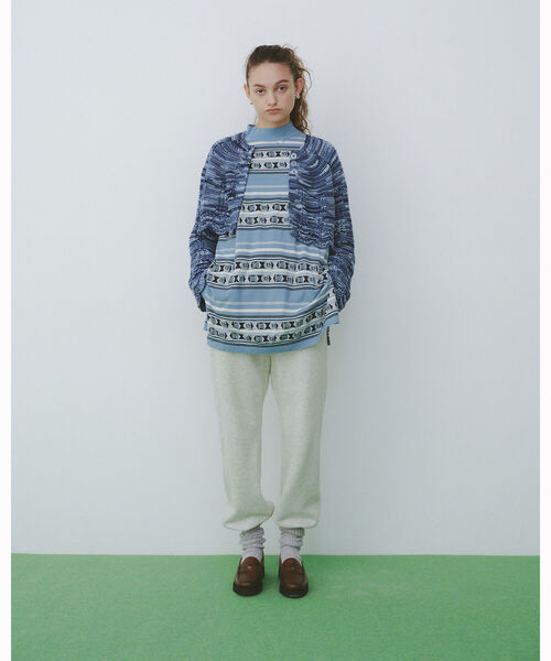 BEAMS BOY（ビームスボーイ）の「BEAMS BOY / カスリ ニット カーディガン（カーディガン/ボレロ・レディース・ブルー・ONE SIZE）」の13枚目の写真