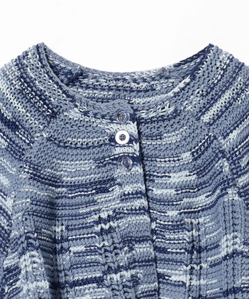 BEAMS BOY（ビームスボーイ）の「BEAMS BOY / カスリ ニット カーディガン（カーディガン/ボレロ・レディース・ブルー・ONE SIZE）」の19枚目の写真