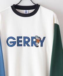 【GERRY/ジェリー】裏毛 ビッグシルエット バックプリント ブランドロゴ刺繍 クルートレーナー スウェット