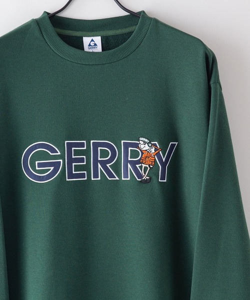 GERRY(ジェリー)の「【GERRY/ジェリー】裏毛 ビッグシルエット バックプリント ブランドロゴ刺繍 クルートレーナー スウェット(スウェット・メンズ・杢グレー/ブルー/アイボリー/ブラック/ホワイト/ダークグリーン・X-LARGE/MEDIUM/LARGE)」の5枚目の写真