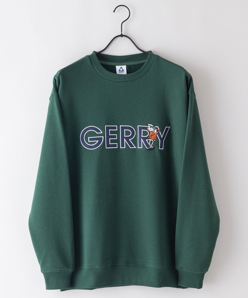 GERRY(ジェリー)の「【GERRY/ジェリー】裏毛 ビッグシルエット バックプリント ブランドロゴ刺繍 クルートレーナー スウェット(スウェット・メンズ・杢グレー/ブルー/アイボリー/ブラック/ホワイト/ダークグリーン・X-LARGE/MEDIUM/LARGE)」の13枚目の写真