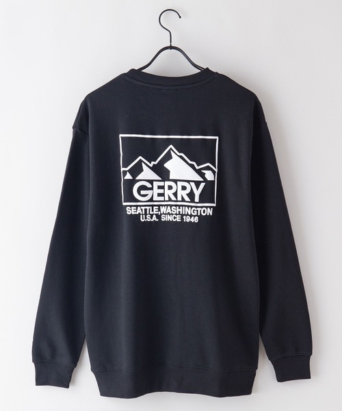 GERRY(ジェリー)の「【GERRY/ジェリー】裏毛 ビッグシルエット バックプリント ブランドロゴ刺繍 クルートレーナー スウェット(スウェット・メンズ・杢グレー/ブルー/アイボリー/ブラック/ホワイト/ダークグリーン・X-LARGE/MEDIUM/LARGE)」の9枚目の写真