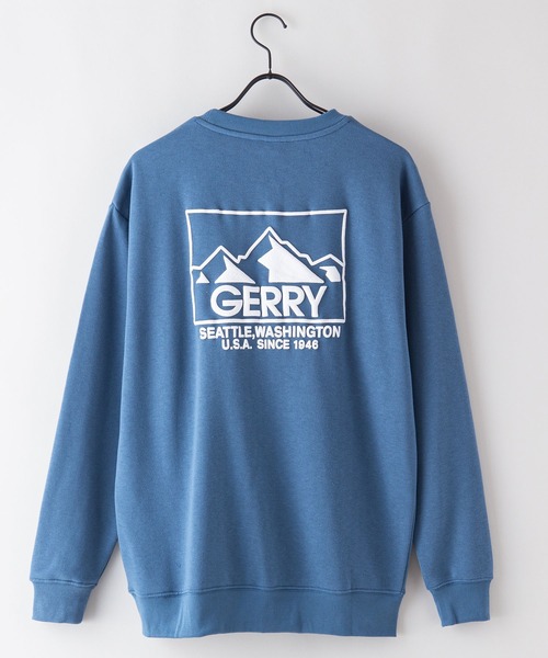 GERRY(ジェリー)の「【GERRY/ジェリー】裏毛 ビッグシルエット バックプリント ブランドロゴ刺繍 クルートレーナー スウェット(スウェット・メンズ・杢グレー/ブルー/アイボリー/ブラック/ホワイト/ダークグリーン・X-LARGE/MEDIUM/LARGE)」の15枚目の写真