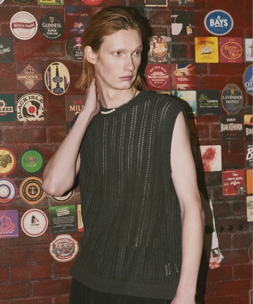 ln fortis（ロンフォルティス）の「ln fortis - シースルーデザインノースリーブ（ベスト・メンズ・ブラウン/チャコールグレー・SMALL/MEDIUM）」の8枚目の写真