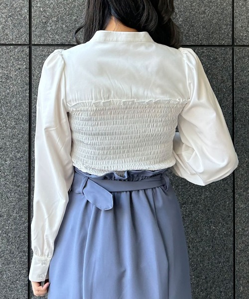 INGNI（イング）の「デコルテオープンブラウス（シャツ/ブラウス・レディース・オフホワイト/ホワイト系5/ブラック/ホワイト系その他4/その他3・M）」の20枚目の写真