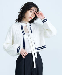 fredy emue | 2WAYケーブル柄ボレロカーディガン(カーディガン/ボレロ)