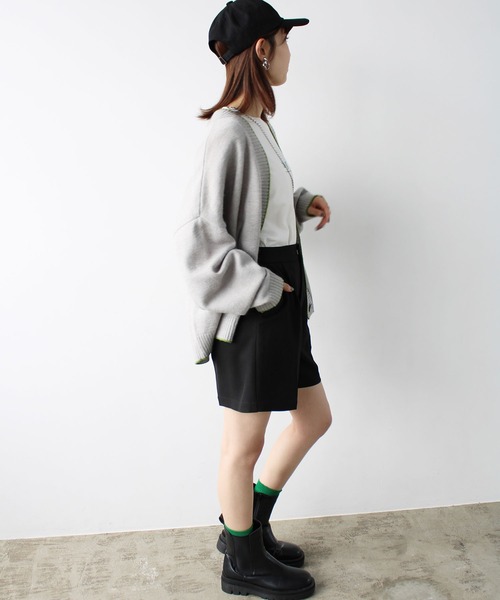 GeeRA（ジーラ）の「セットアップ対応ハイウエストショートパンツ（その他パンツ・レディース・ブラック/ライトベージュ/チャコール・SMALL/MEDIUM/LARGE）」の5枚目の写真