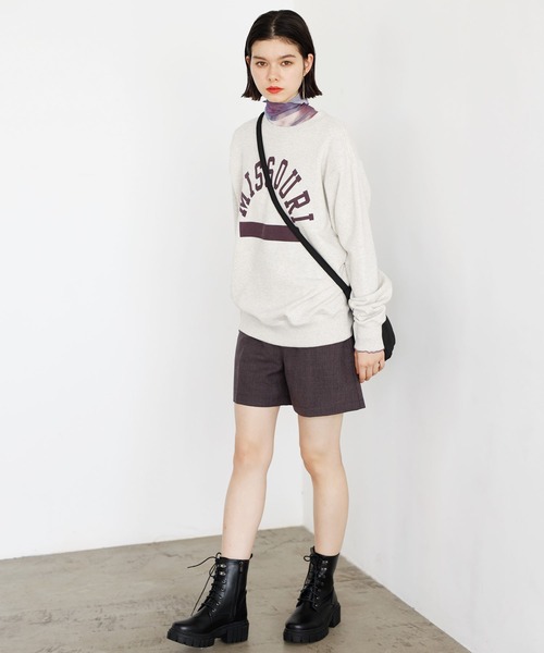 GeeRA（ジーラ）の「セットアップ対応ハイウエストショートパンツ（その他パンツ・レディース・ブラック/ライトベージュ/チャコール・SMALL/MEDIUM/LARGE）」の9枚目の写真