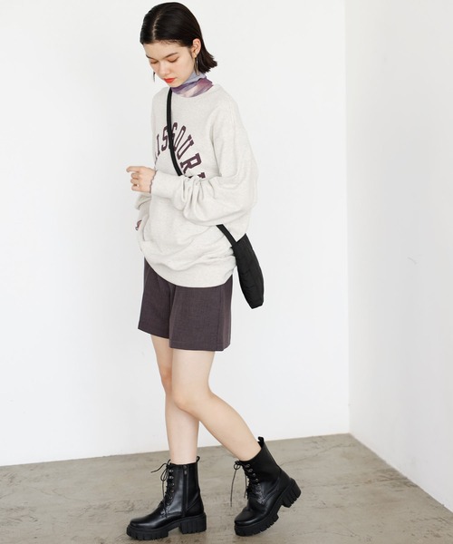 GeeRA（ジーラ）の「セットアップ対応ハイウエストショートパンツ（その他パンツ・レディース・ブラック/ライトベージュ/チャコール・SMALL/MEDIUM/LARGE）」の10枚目の写真