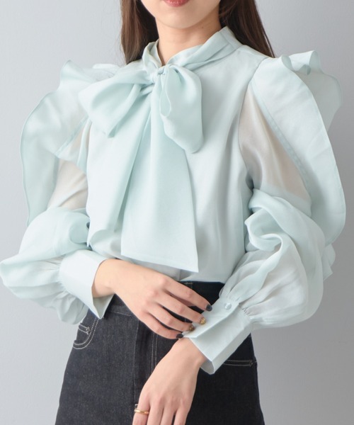 極美品✨定価１.２万❤️　ベージュ　シップス　洗える　2WAYボウタイブラウス◆ 楽天市場】ブラウス レディース 大きい胸専用 こっそりあったか