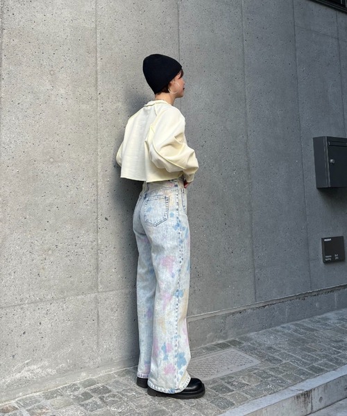 CIAOPANIC(チャオパニック)の「配色ステッチショートスウェット(スウェット・レディース・グレー/オフホワイト/オレンジ・FREE)」の21枚目の写真