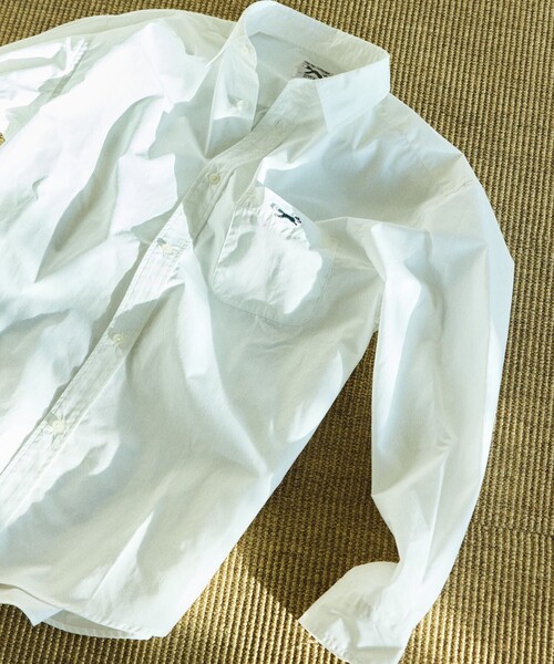 TOWNCRAFT(タウンクラフト)の「TOWN CRAFT/タウンクラフト 別注 リラックスフィットシャツ/RELAXFIT R/C SHT(シャツ/ブラウス・メンズ・ホワイト/ブルーグリーン/ブルー/サックスブルー・MEDIUM/LARGE)」の7枚目の写真