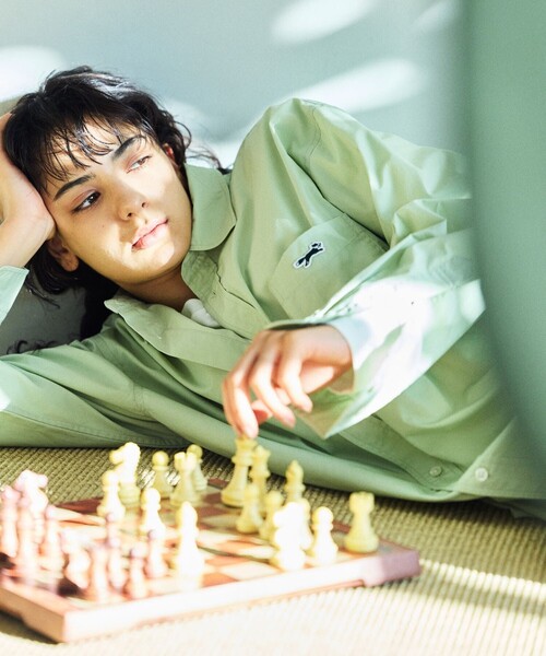 TOWNCRAFT(タウンクラフト)の「TOWN CRAFT/タウンクラフト 別注 リラックスフィットシャツ/RELAXFIT R/C SHT(シャツ/ブラウス・メンズ・ホワイト/ブルーグリーン/ブルー/サックスブルー・MEDIUM/LARGE)」の12枚目の写真