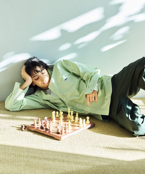 TOWNCRAFT(タウンクラフト)の「TOWN CRAFT/タウンクラフト 別注 リラックスフィットシャツ/RELAXFIT R/C SHT(シャツ/ブラウス・メンズ・ホワイト/ブルーグリーン/ブルー/サックスブルー・MEDIUM/LARGE)」の14枚目の写真