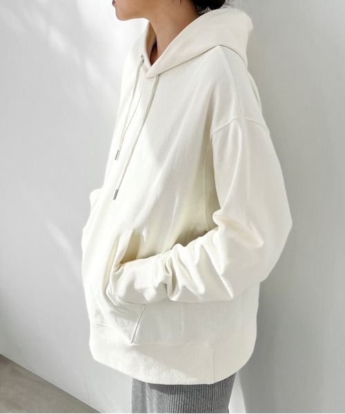 LOWRYS FARM（ローリーズファーム）の「ヘビーＯＺウラケフーディロングスリーブ　188173（パーカー・レディース・ホワイト/ブラック/ピンク/ブルー・FREE）」の14枚目の写真