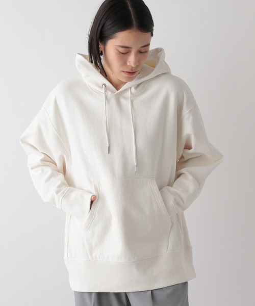 LOWRYS FARM（ローリーズファーム）の「ヘビーＯＺウラケフーディロングスリーブ　188173（パーカー・レディース・ホワイト/ブラック/ピンク/ブルー・FREE）」の10枚目の写真