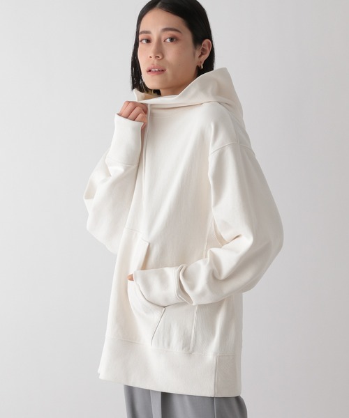 LOWRYS FARM（ローリーズファーム）の「ヘビーＯＺウラケフーディロングスリーブ　188173（パーカー・レディース・ホワイト/ブラック/ピンク/ブルー・FREE）」の6枚目の写真