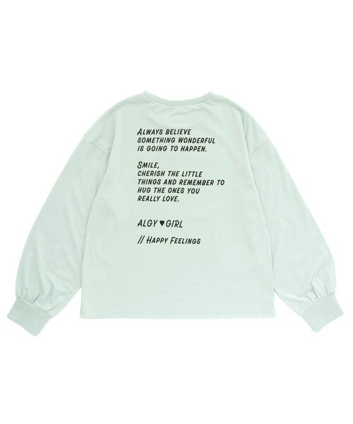 algy（アルジー）の「トレーナーロンT（Tシャツ/カットソー・キッズ・ミント/オフホワイト/ブラック・XXX-SMALL/XX-SMALL/X-SMALL/MEDIUM/SMALL）」の17枚目の写真