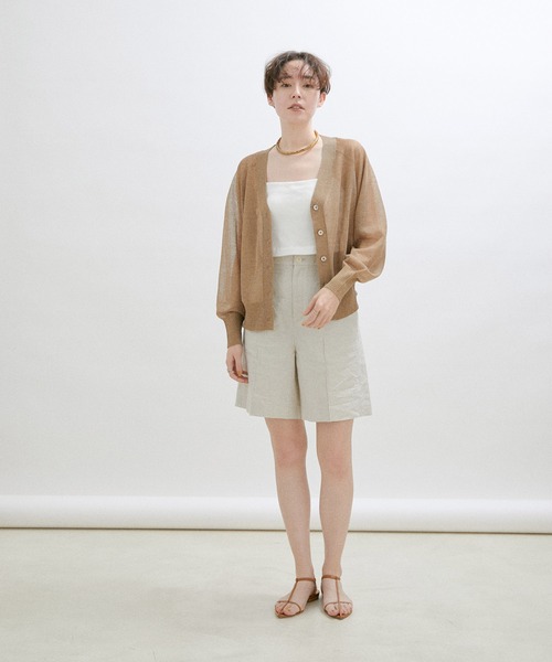 SALON adam et rope'（サロン アダム エ ロペ）の「【Smile Cotton】パット付きチューブトップ/ビスチェ（チューブトップ・レディース・ホワイト/グリーン系その他/ブラック・FREE）」の8枚目の写真