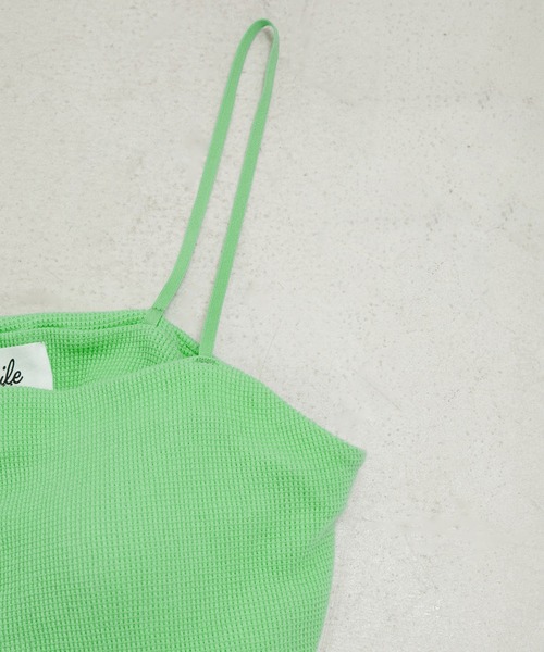 SALON adam et rope'（サロン アダム エ ロペ）の「【Smile Cotton】パット付きチューブトップ/ビスチェ（チューブトップ・レディース・ホワイト/グリーン系その他/ブラック・FREE）」の12枚目の写真